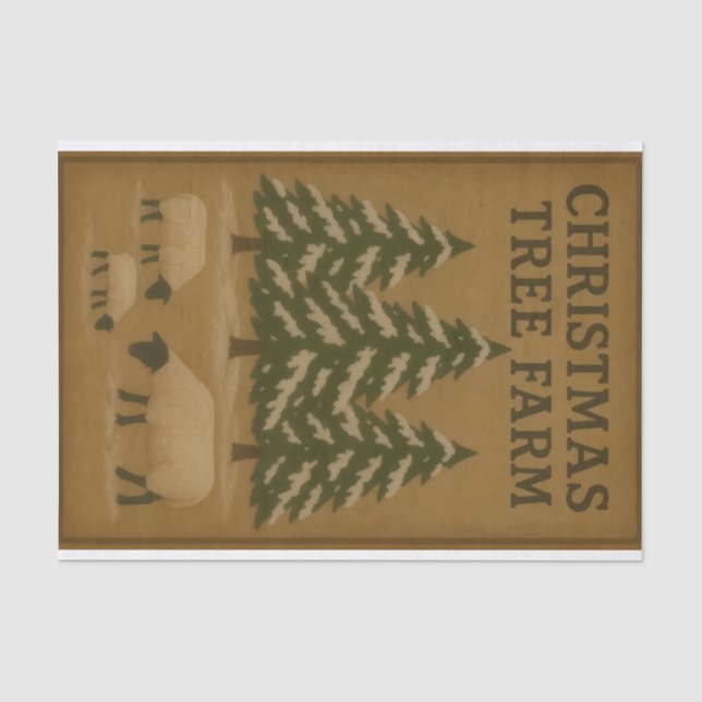 Papel De Seda Fazenda de Árvores de Natal (Frente )