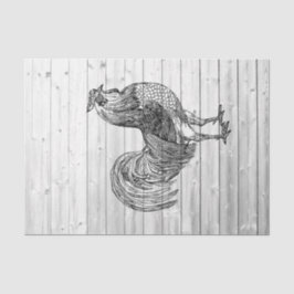 Papel De Seda Fazenda Galo Colhido Casca com Couro 1 Desanexação