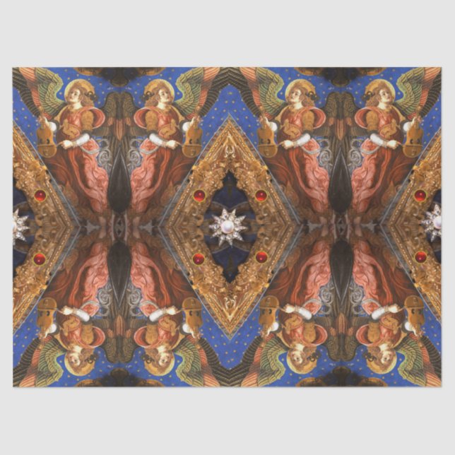 Papel De Seda FAZER DE MÚSICA PERIGO COM UM Natal VIELL (Frente )