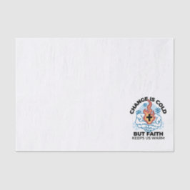 Papel De Seda Fé nos mantém aquecidos - Uplifando a Trabalho de 