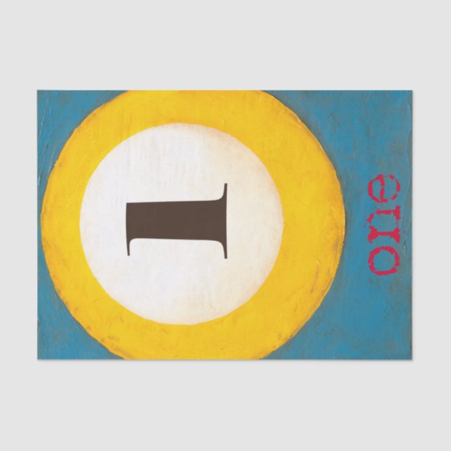 Papel De Seda Fecho da pintura da bola de Piscina número um (Frente )