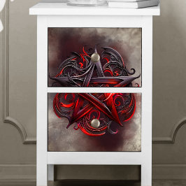 Papel De Seda Feitiçaria Gótica | Pentagrama brilhante com sombr