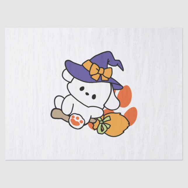 Papel De Seda Feiticeira de pata no treinamento - Cão de Hallowe (Frente )
