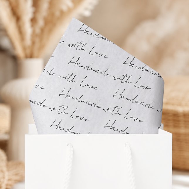Papel De Seda Feito à Mão com Amor Personalizado (Handmade with Love Tissue Paper)