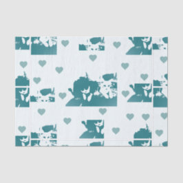 Papel De Seda Feline Friends. Adorable Kitten Duo.