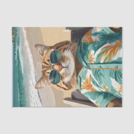 Papel De Seda Felix Relaxando, Maine Coon na Praia