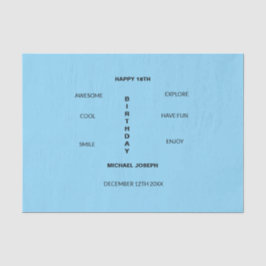 Papel De Seda Feliz 18º Aniversário, Fofo e Incrível