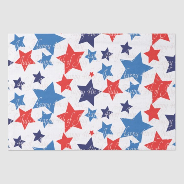 Papel De Seda Feliz 4 de julho / Dia da Independência (Frente )