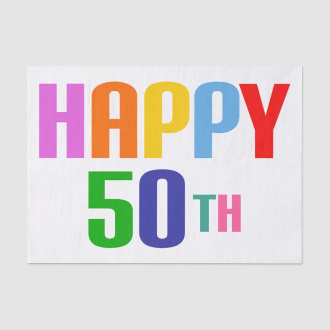 Papel De Seda Feliz 50º (Frente )