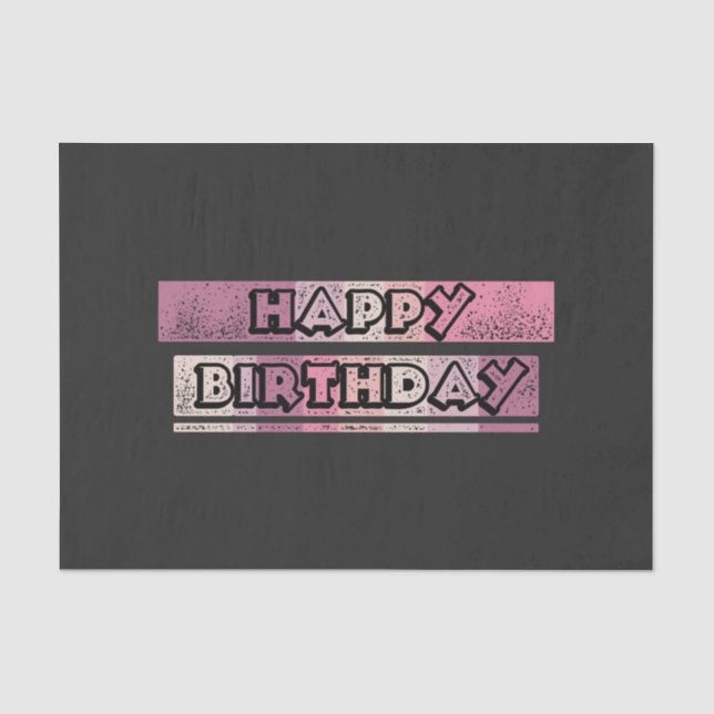 Papel De Seda feliz aniversário colorido (Frente )