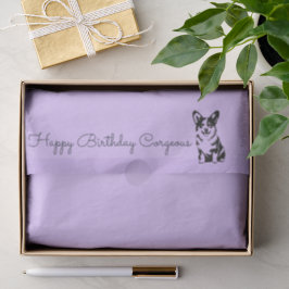 Papel De Seda 'Feliz Aniversário Corgeous' Pais de Animais de Es
