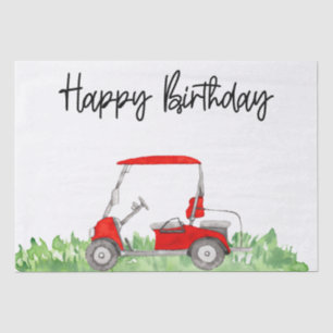 Papel De Seda Feliz Aniversário de Golfe com Papo de Molho de Go