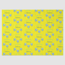 Feliz aniversário, gatinhos azuis, amarelos