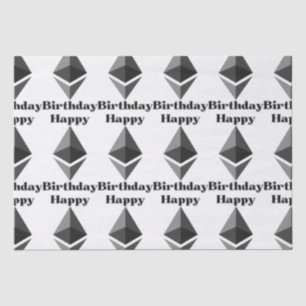 Papel De Seda Feliz Aniversário, Ícone De Ícone Do Etero
