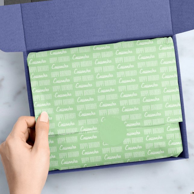 Papel De Seda Feliz Aniversário - Livro Verde (Criador carregado)