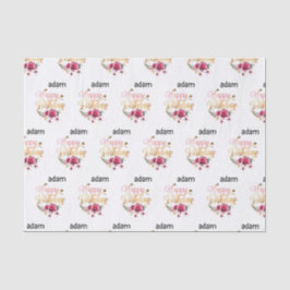 Papel De Seda feliz aniversário moderno