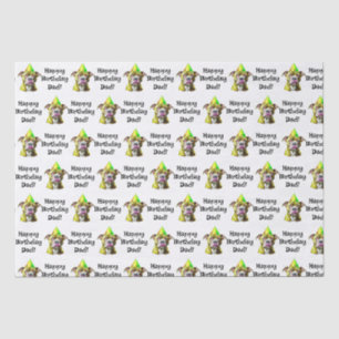 Papel De Seda Feliz Aniversário Personalizado (Adicionar Nome) P