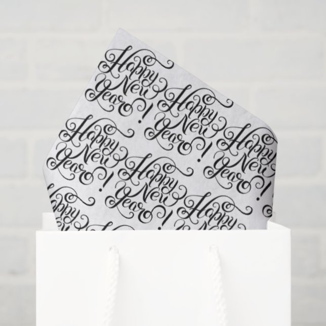 Papel De Seda Feliz Ano Novo  (Sacola de presentes)