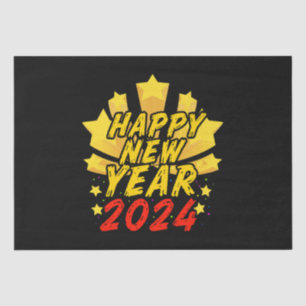 Papel De Seda Feliz Ano Novo 2024 