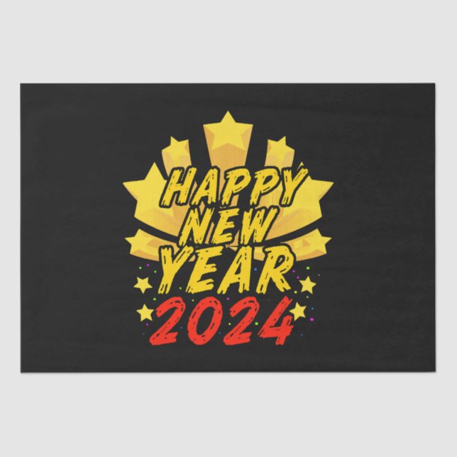 Papel De Seda Feliz ano novo 2024 (Frente )