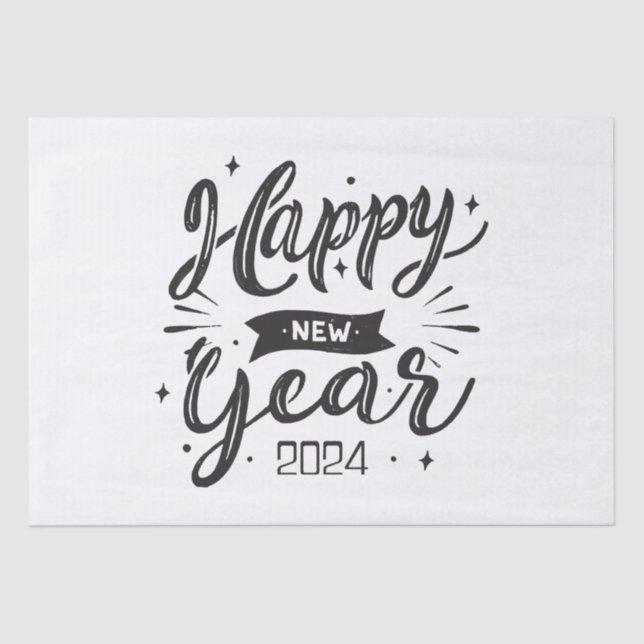 Papel De Seda Feliz ano novo 2024 (Frente )