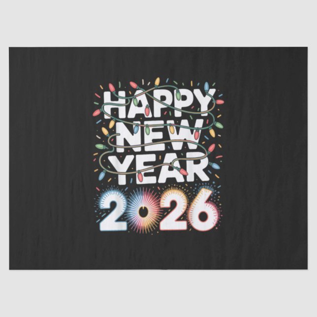 Papel De Seda Feliz Ano Novo 2026 (Frente )