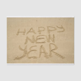 Papel De Seda Feliz ano novo na areia
