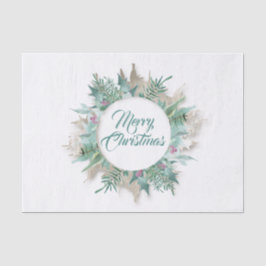 Papel De Seda Feliz Belly Natal Férias Branch Mint Creamy