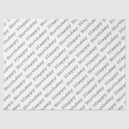 Papel De Seda FELIZ Celebração Moderna da Tipografia de ANIVERSÁ