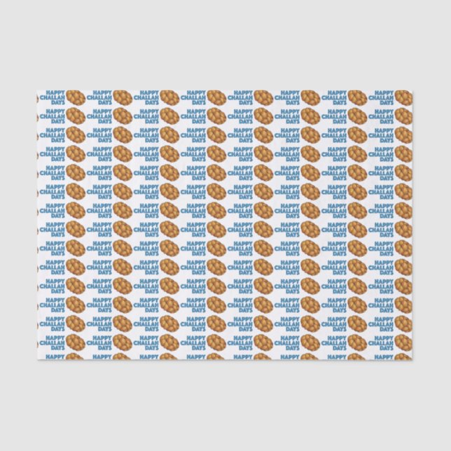 Papel De Seda Feliz Challah Days Hanukkah Chanukah Holiday (Frente )