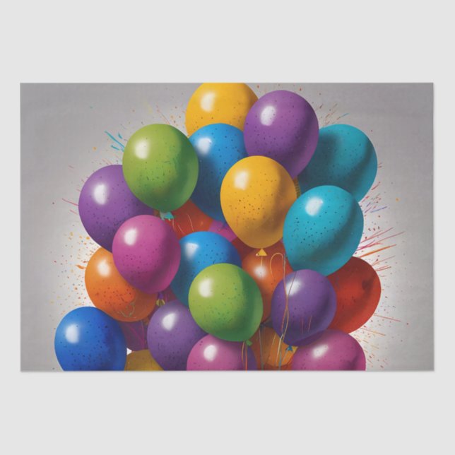 Papel De Seda Feliz Convite de Aniversário (Frente )