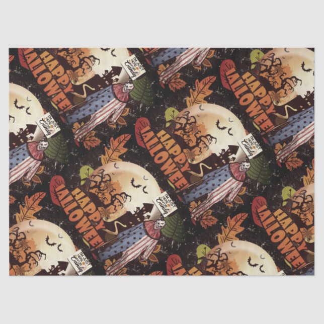 Papel De Seda Feliz Dia das Bruxas (Frente )