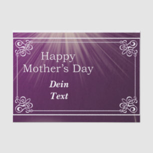 Papel De Seda Feliz Dia das Mães, Lila hintergrund mit rahmen Ba