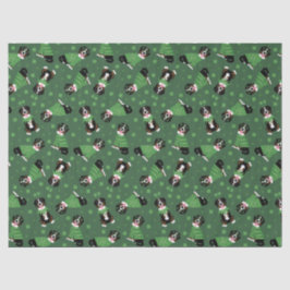 Papel De Seda Feliz Dia de São Patrício Bernese Mountain Dogs