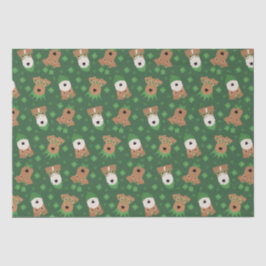 Papel De Seda Feliz Dia de São Patrício Welsh Wire Fox Terrier D
