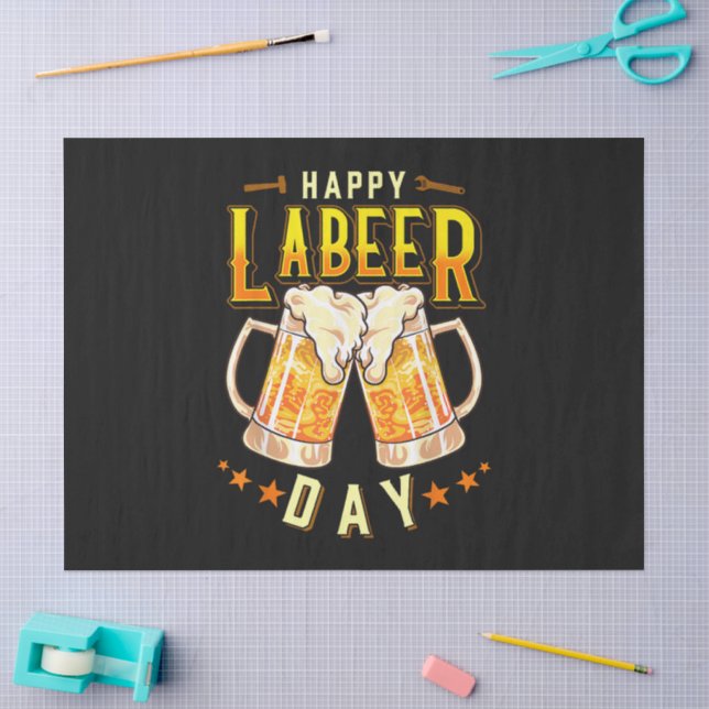 Papel De Seda Feliz Dia do Labeer Engraçado Dia do Trabalho (Arte )