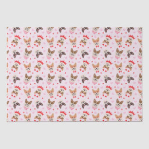Papel De Seda Feliz Dia dos Namorados Pembroke Galsh Corgi Cães