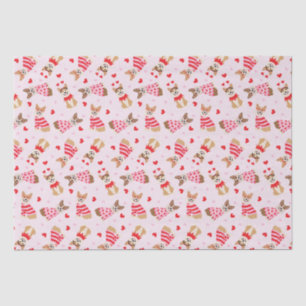 Papel De Seda Feliz Dia dos Namorados Pembroke Galsh Corgi Cães