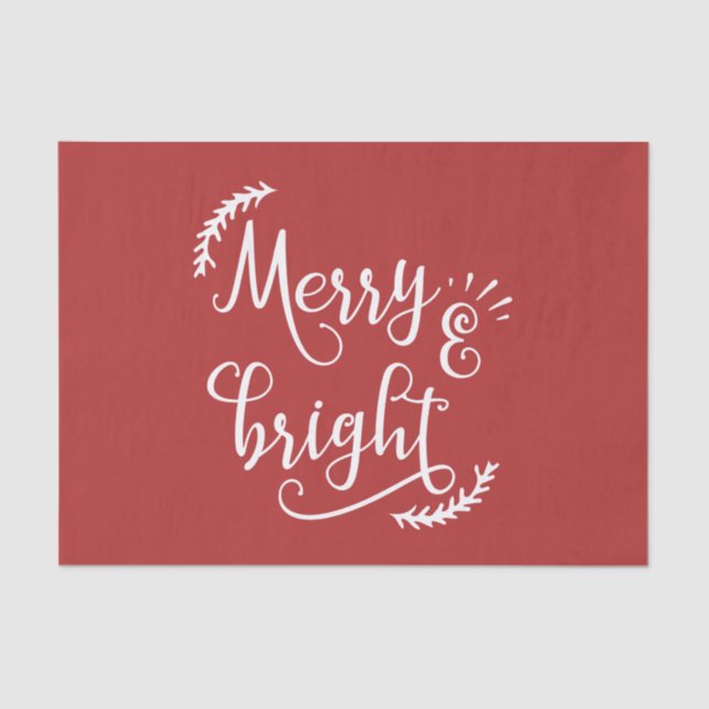 Papel De Seda feliz e Natal brilhante (Frente )