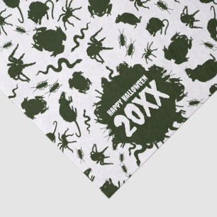 Papel De Seda Feliz Halloween Adicione O Ano Criaturas Assustado