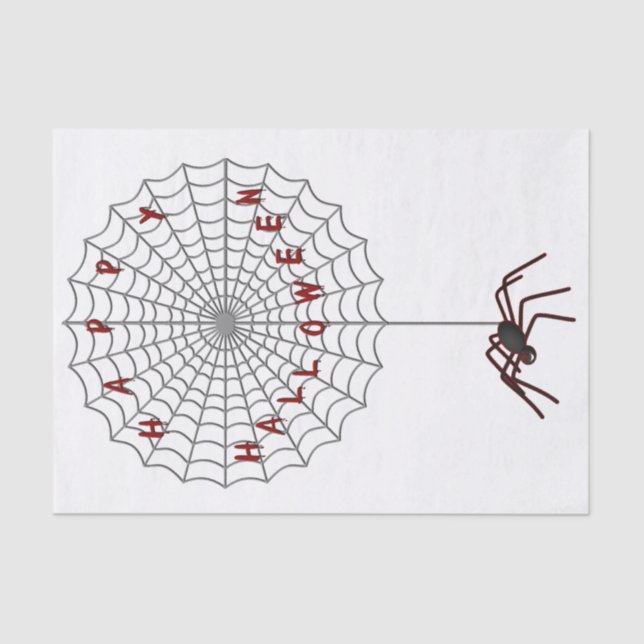Papel De Seda Feliz Halloween Spider Web Tissue Paper (Frente )