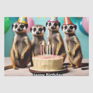 Papel De Seda Feliz Meerkat Birthday,