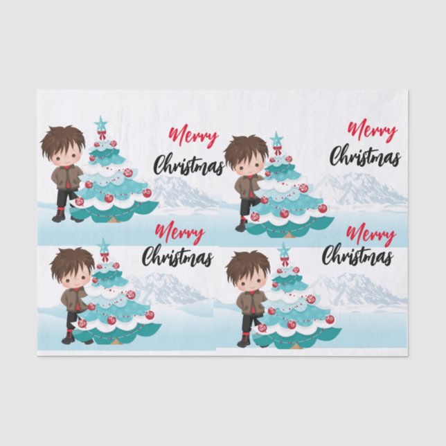 Papel De Seda Feliz Natal (Frente )