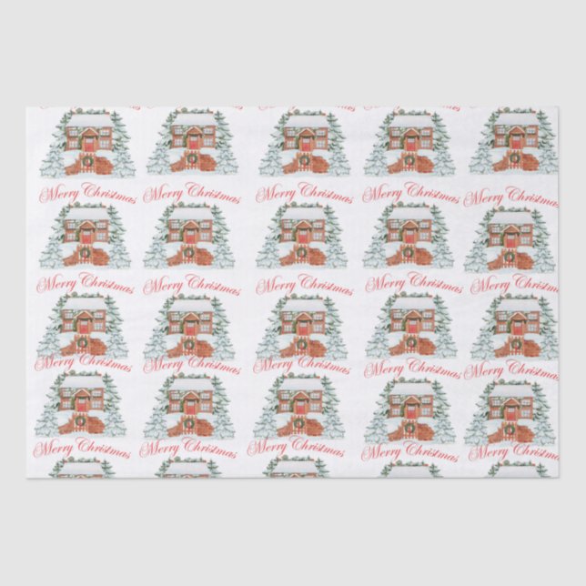 Papel De Seda Feliz Natal (Frente )