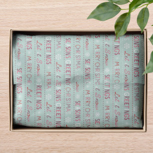 Papel De Seda Feliz Natal As Saudações da Época Deixem-na Neve