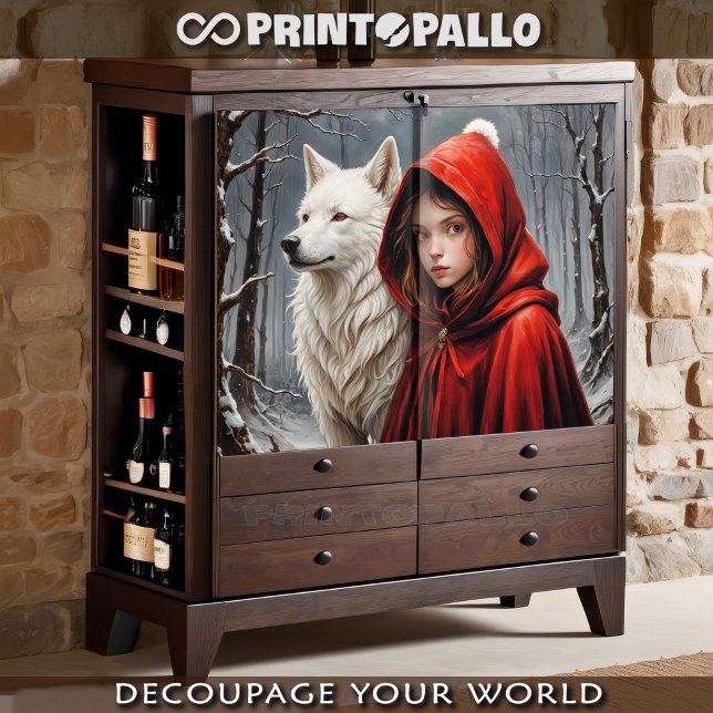 Papel De Seda Feliz Natal Capuz Vermelho (e o lobo)  (Criador carregado)