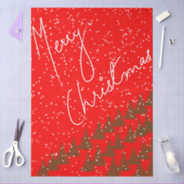Papel De Seda Feliz Natal Desenhado à Mão