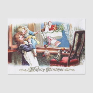 Papel De Seda Feliz Natal do vintage