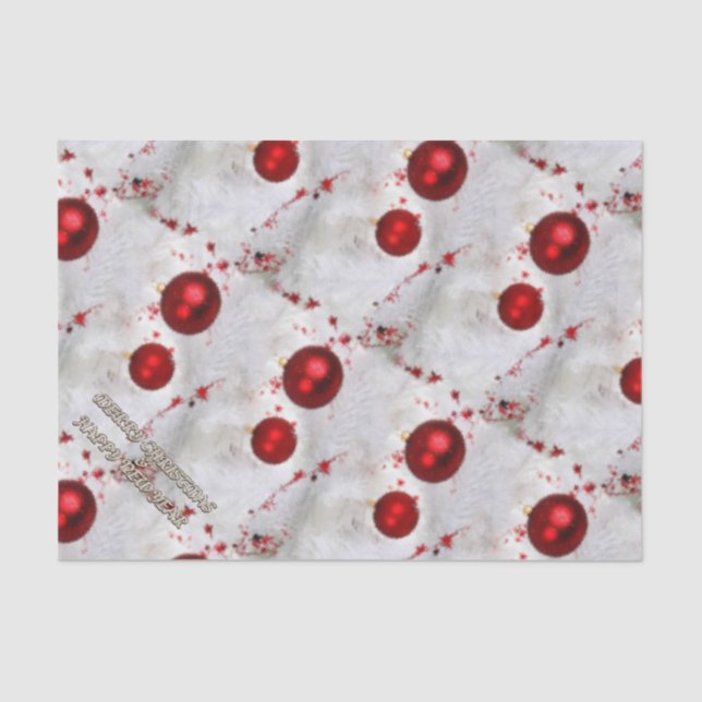 Papel De Seda Feliz Natal e um feliz ano novo (Frente )