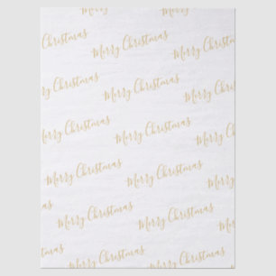 Papel De Seda Feliz Natal em Dourado, ou Sua Mensagem